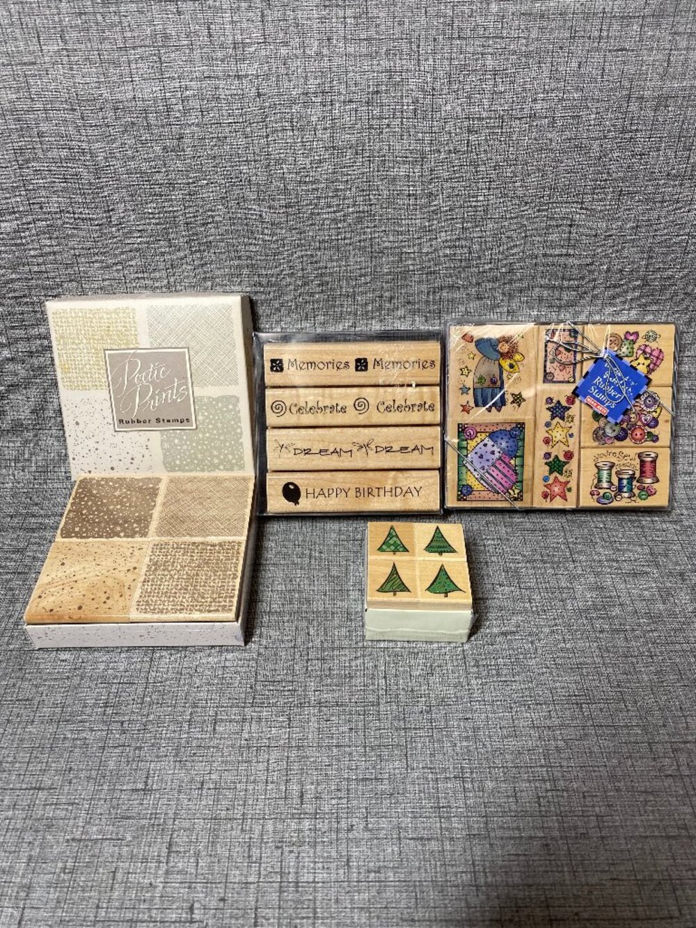 NEW Hero Arts Stamp Set Wooden Stamps Lot Of 4 Sets New Old Stock 1998 2000's